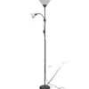 vidaXL - Staande Lamp - Zwart - Staal