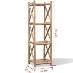 vidaXL - Staande Plank - Bruin - Bamboe