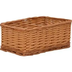 Opbergmanden-vidaXL - Stapelbare Mandenset - Bruin - Wicker