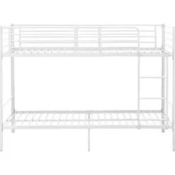 1-Persoons Bedden-vidaXL - Stapelbed - Wit - metaal - 90x200 cm
