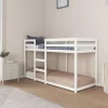 vidaXL - Stapelbed met zijladder - Wit - Massief grenenhout - 75x190 cm