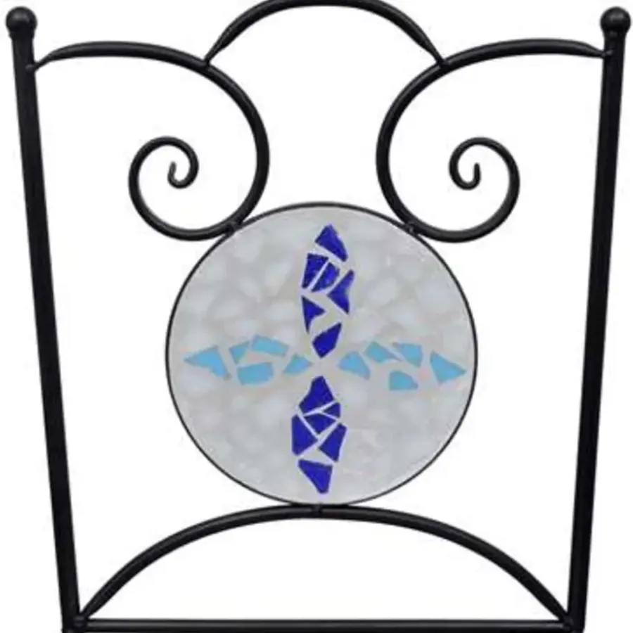 vidaXL - Stoel - Blauw - Keramiek