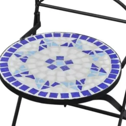 vidaXL - Stoel - Blauw - Keramiek