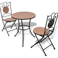 Bistro- & Balkonsets-vidaXL - Stoel - Bruin - Keramiek