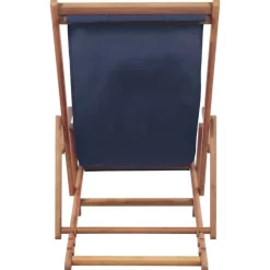 Kamperen En Outdoor-vidaXL - Strandstoel - Blauw - Stof