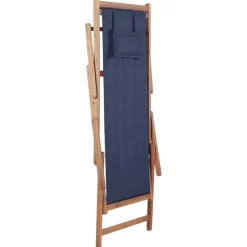 Kamperen En Outdoor-vidaXL - Strandstoel - Blauw - Stof