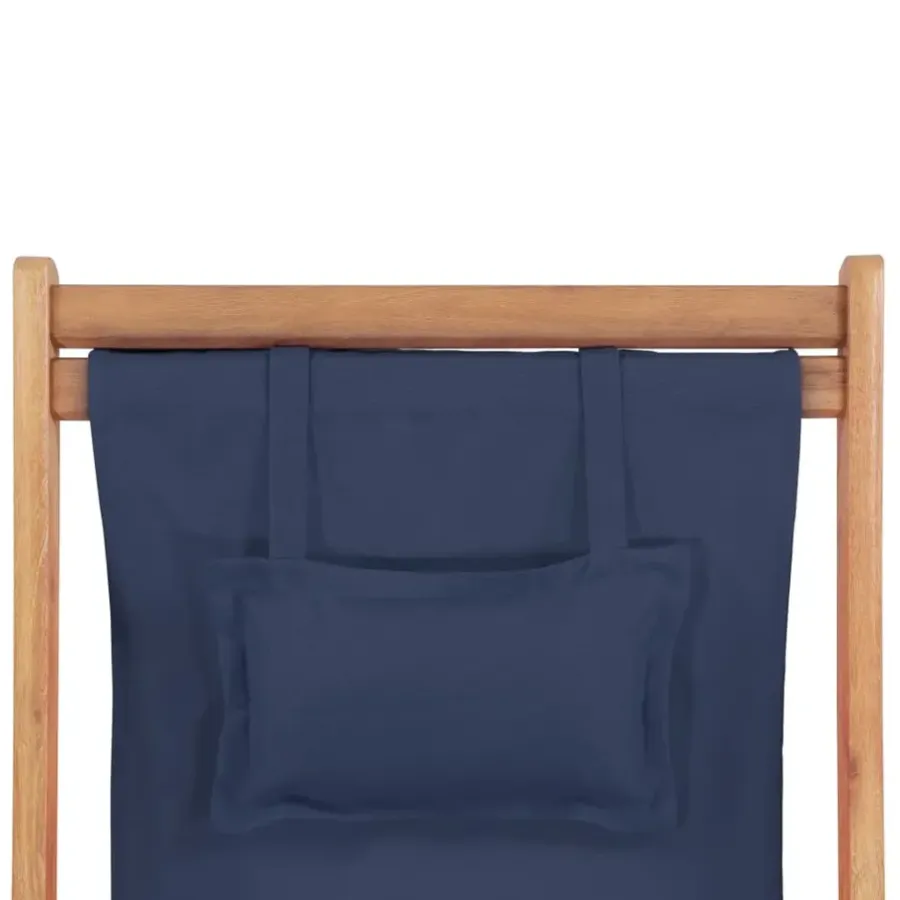 Kamperen En Outdoor-vidaXL - Strandstoel - Blauw - Stof