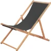 Kamperen En Outdoor-vidaXL - Strandstoel - Grijs - Stof
