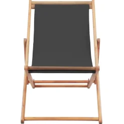 Kamperen En Outdoor-vidaXL - Strandstoel - Grijs - Stof