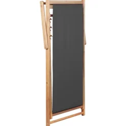Kamperen En Outdoor-vidaXL - Strandstoel - Grijs - Stof