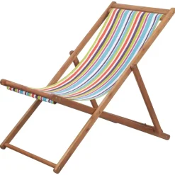 vidaXL - Strandstoel - Multikleur - Stof