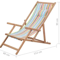 Kamperen En Outdoor-vidaXL - Strandstoel - Multikleur - Stof