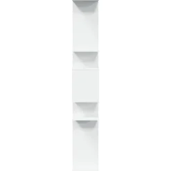 Boekenkasten|Boekenkasten-vidaXL - Symmetrische Boekenkast met vakken - Wit - Bewerkt hout - 92x29x188 cm