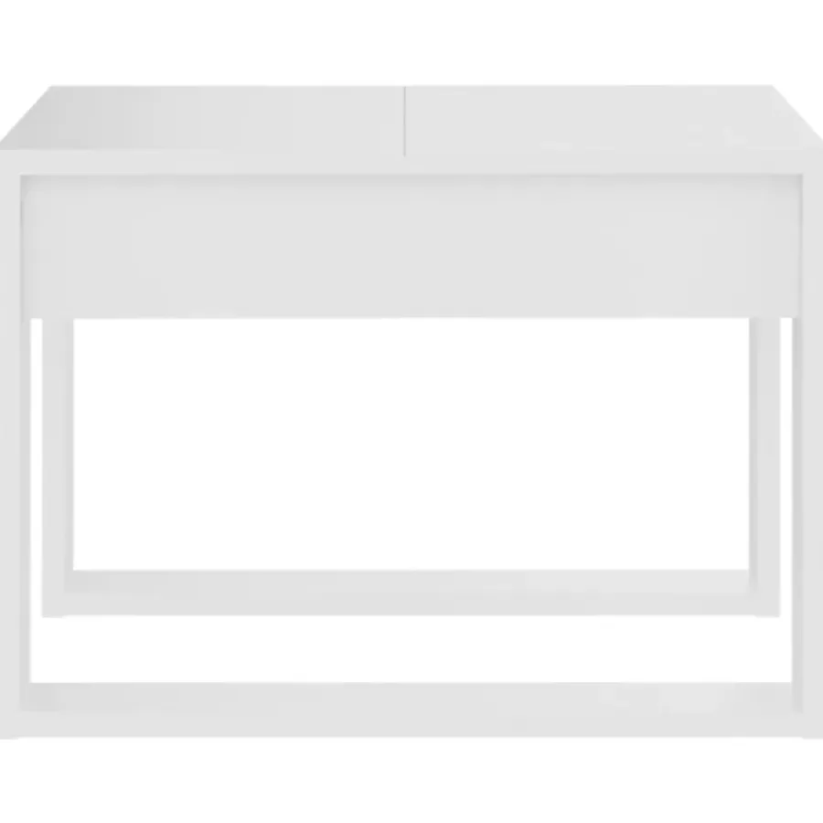 vidaXL - Tafel - Wit - Bewerkt hout - 50 x 50 cm