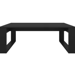 vidaXL - Tafel - Zwart - Bewerkt hout - 100 x 100 cm