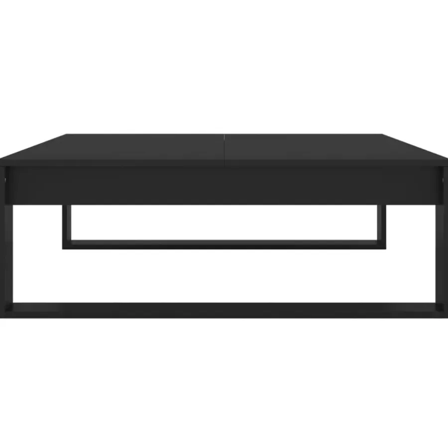 vidaXL - Tafel - Zwart - Bewerkt hout - 100 x 100 cm
