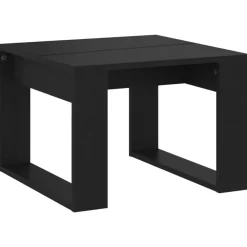 Bijzettafels-vidaXL - Tafel - Zwart - Bewerkt hout - 50 x 50 cm