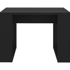 Bijzettafels-vidaXL - Tafel - Zwart - Bewerkt hout - 50 x 50 cm