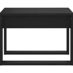Bijzettafels-vidaXL - Tafel - Zwart - Bewerkt hout - 50 x 50 cm