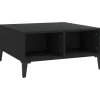 Salontafels-vidaXL - Tafel - Zwart - Bewerkt hout