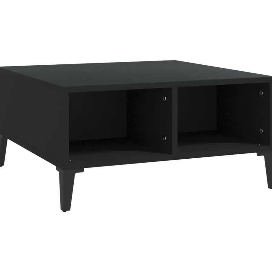 Salontafels-vidaXL - Tafel - Zwart - Bewerkt hout