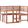 Bistro- & Balkonsets-vidaXL - Tafel En Bankenset - Bruin - Hout