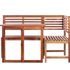 Bistro- & Balkonsets-vidaXL - Tafel En Bankenset - Bruin - Hout
