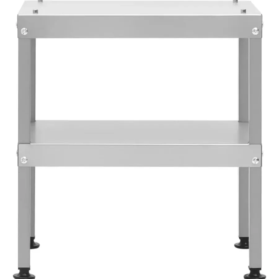 vidaXL - Tafel Voor Rookoven - Zilver - Staal