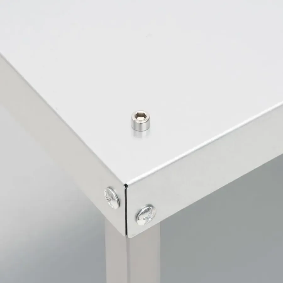 vidaXL - Tafel Voor Rookoven - Zilver - Staal