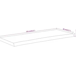 vidaXL - Tafelblad - Bruin - Hout - 110 x 40 x 3.8 cm