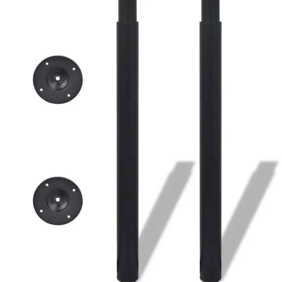 vidaXL - Tafelpoot - Zwart - IJzer - 4 stuks