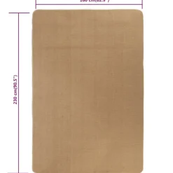 Jute Vloerkleden-vidaXL - Tapijt - Beige - Jute - 160 x 230 cm