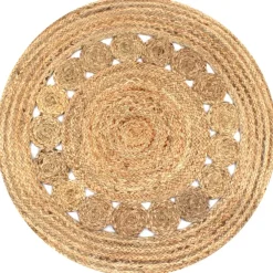 Jute Vloerkleden|Ronde Vloerkleden-vidaXL - Tapijt - Beige - Jute - 90 cm