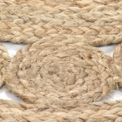 Jute Vloerkleden|Ronde Vloerkleden-vidaXL - Tapijt - Beige - Jute - 90 cm