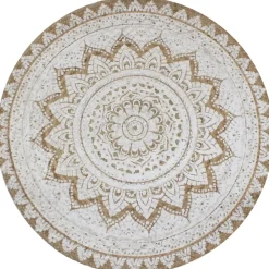 Jute Vloerkleden-vidaXL - Tapijt - Beige - Jute - 120 cm