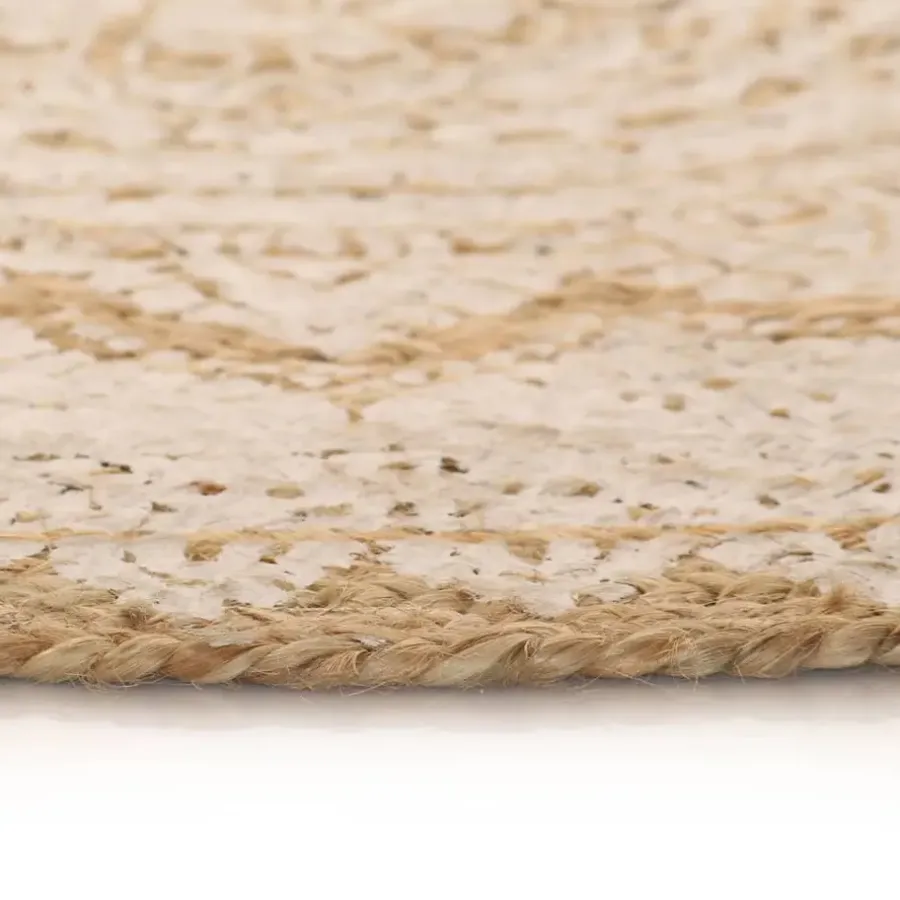 Jute Vloerkleden-vidaXL - Tapijt - Beige - Jute - 120 cm