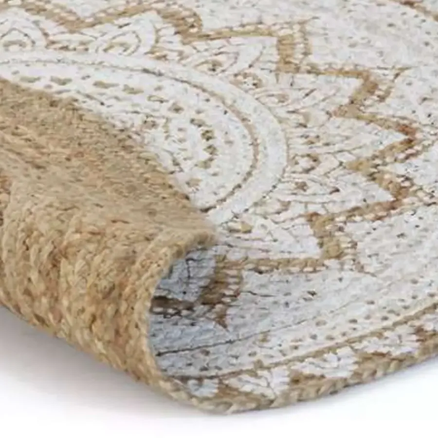 vidaXL - Tapijt - Beige - Jute - 90 cm