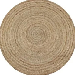 Jute Vloerkleden|Ronde Vloerkleden-vidaXL - Tapijt - Beige - Jute - 90 cm