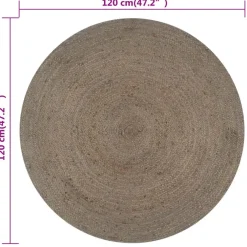 Jute Vloerkleden-vidaXL - Tapijt - Grijs - Jute