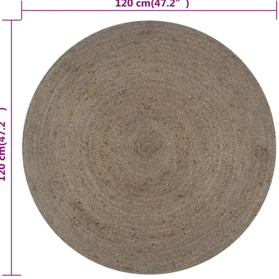 Jute Vloerkleden-vidaXL - Tapijt - Grijs - Jute
