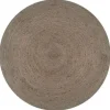 Jute Vloerkleden|Ronde Vloerkleden-vidaXL - Tapijt - Grijs - Jute