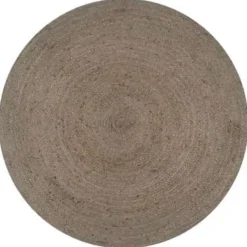 Jute Vloerkleden|Ronde Vloerkleden-vidaXL - Tapijt - Grijs - Jute