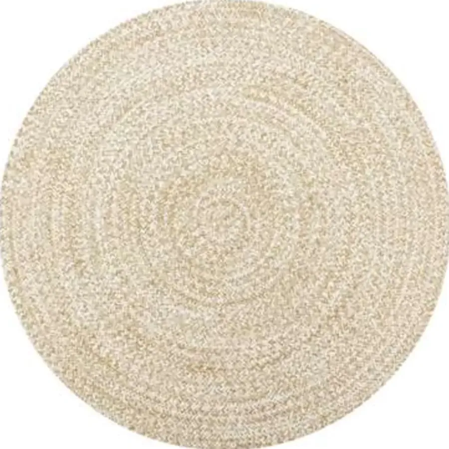 vidaXL - Tapijt - Wit - Jute