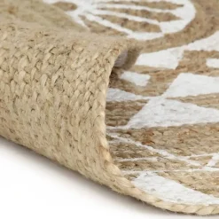 Jute Vloerkleden-vidaXL - Tapijt - Wit - Jute