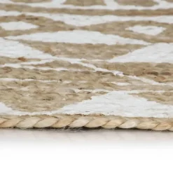 Jute Vloerkleden-vidaXL - Tapijt - Wit - Jute