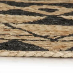 Jute Vloerkleden-vidaXL - Tapijt - Zwart - Jute