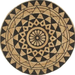 Vloerkleden|Jute Vloerkleden-vidaXL - Tapijt - Zwart - Jute