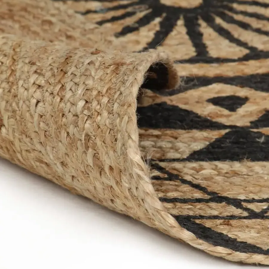 Vloerkleden|Jute Vloerkleden-vidaXL - Tapijt - Zwart - Jute