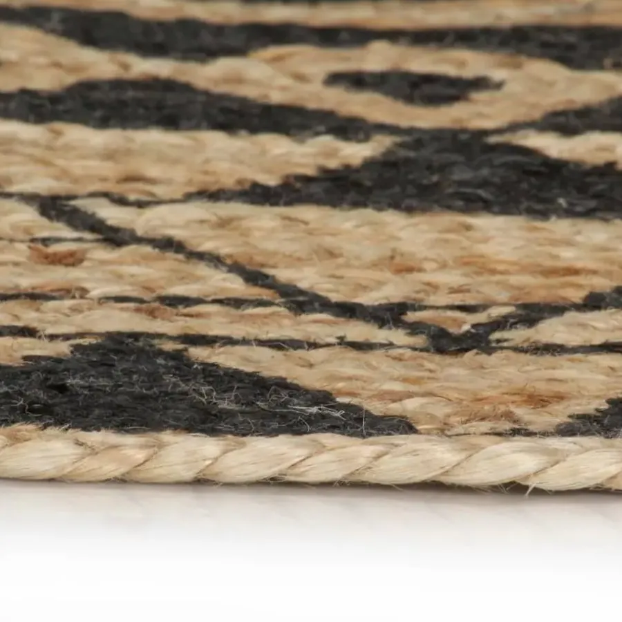 Vloerkleden|Jute Vloerkleden-vidaXL - Tapijt - Zwart - Jute