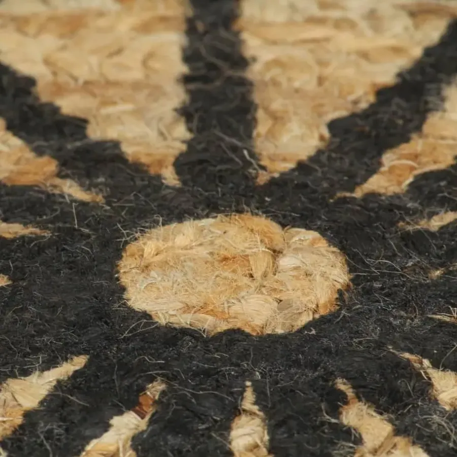 Vloerkleden|Jute Vloerkleden-vidaXL - Tapijt - Zwart - Jute